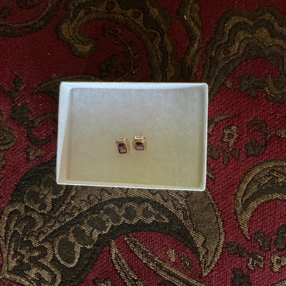 Saks fifth Avenue Amethyst earrings